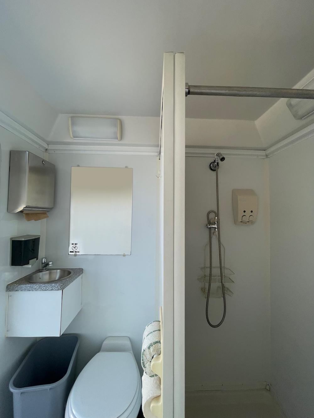 Restroom and Shower Combo Trailer Interior